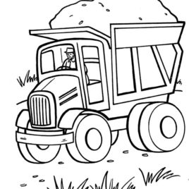 268x268 Dump Truck Coloring Pages Cooloring Tonka Truck Coloring Page