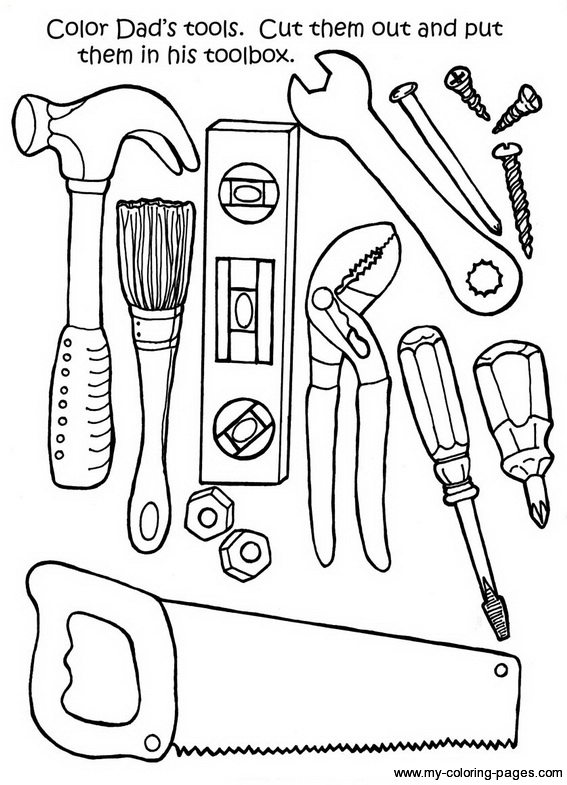 567x785 Construction Tools Coloring Pages