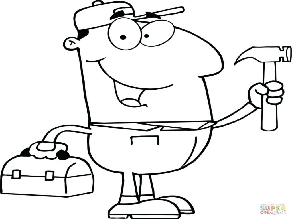1024x768 Construction Tools Coloring Pages
