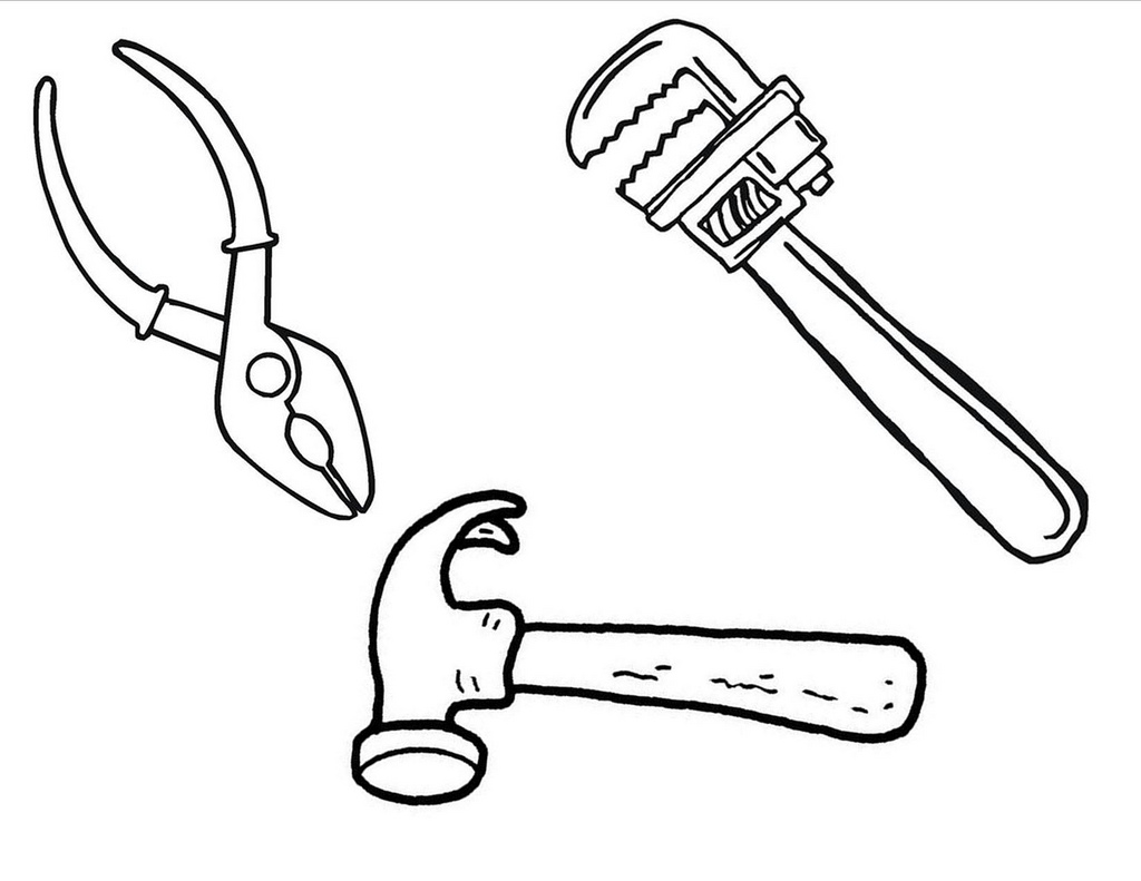 1024x791 Construction Tools Coloring Pages