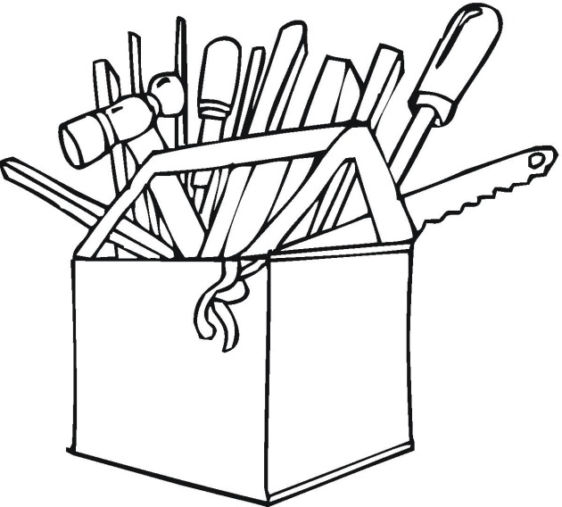 630x568 Construction Tools Coloring Pages