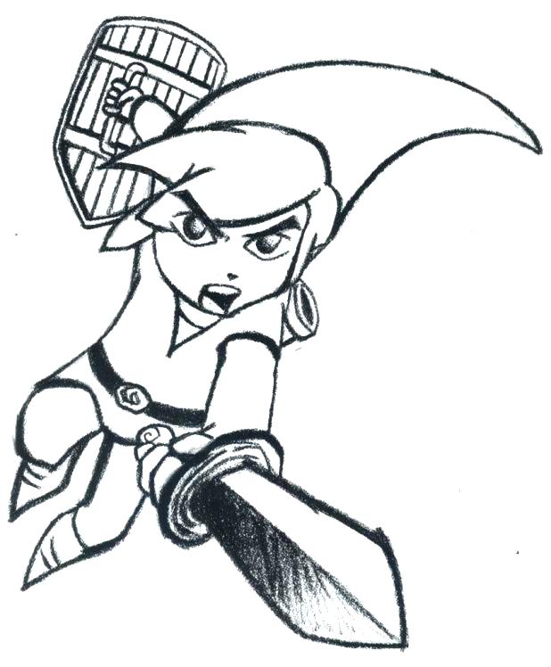 618x748 Toon Link Coloring Pages Page For Our Family Pictures Coloring