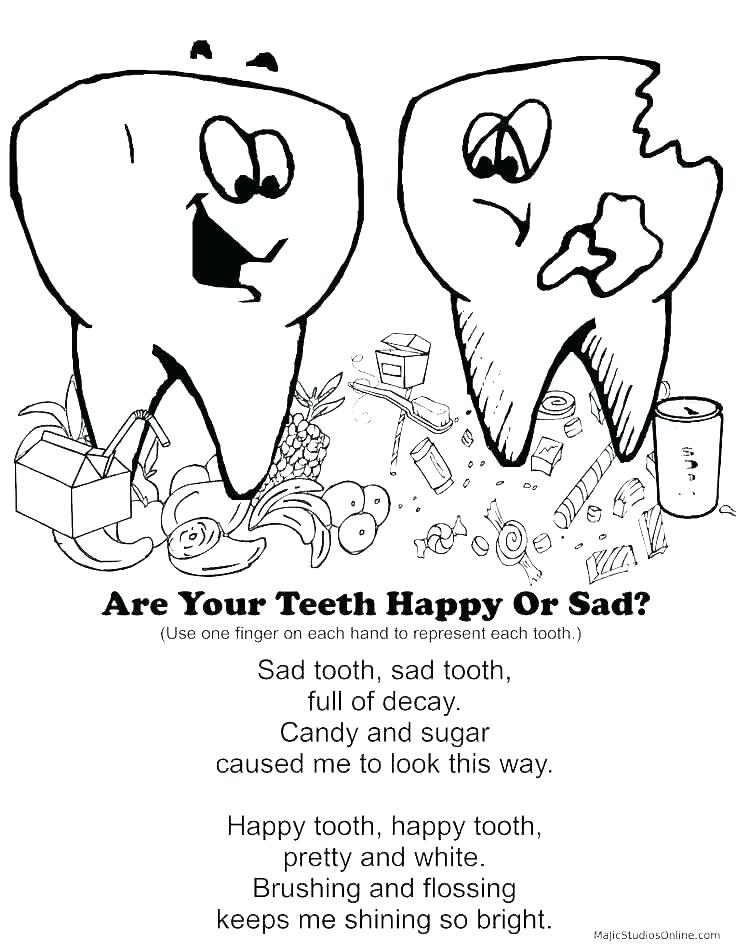 Tooth Coloring Pages