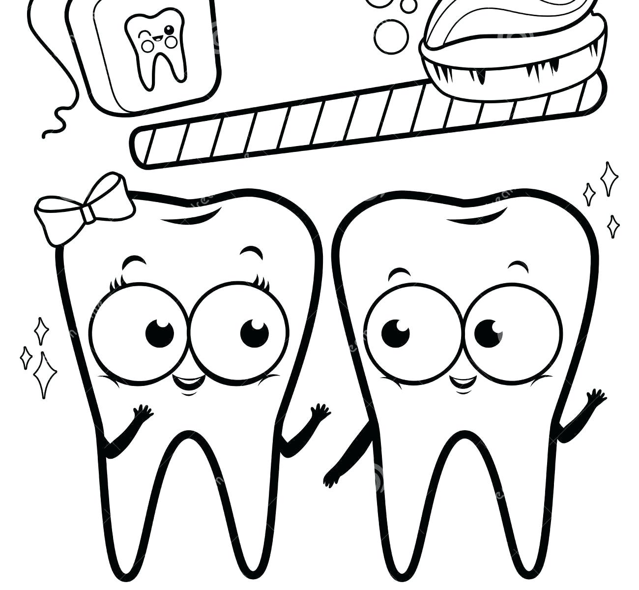 1300x1200 Tooth Coloring Pages Dental Printable Ribsvigyapan Preschool Tooth