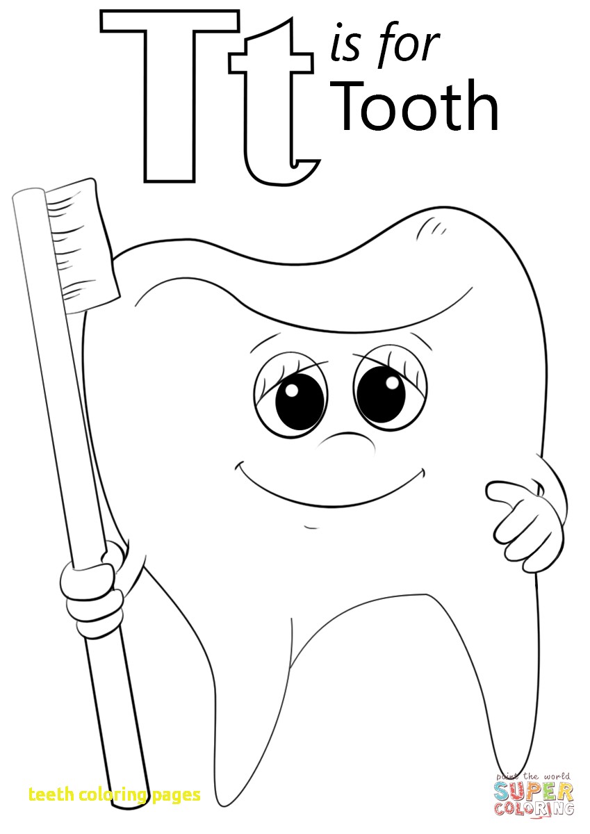 849x1200 Tooth Coloring Pages Printable 10