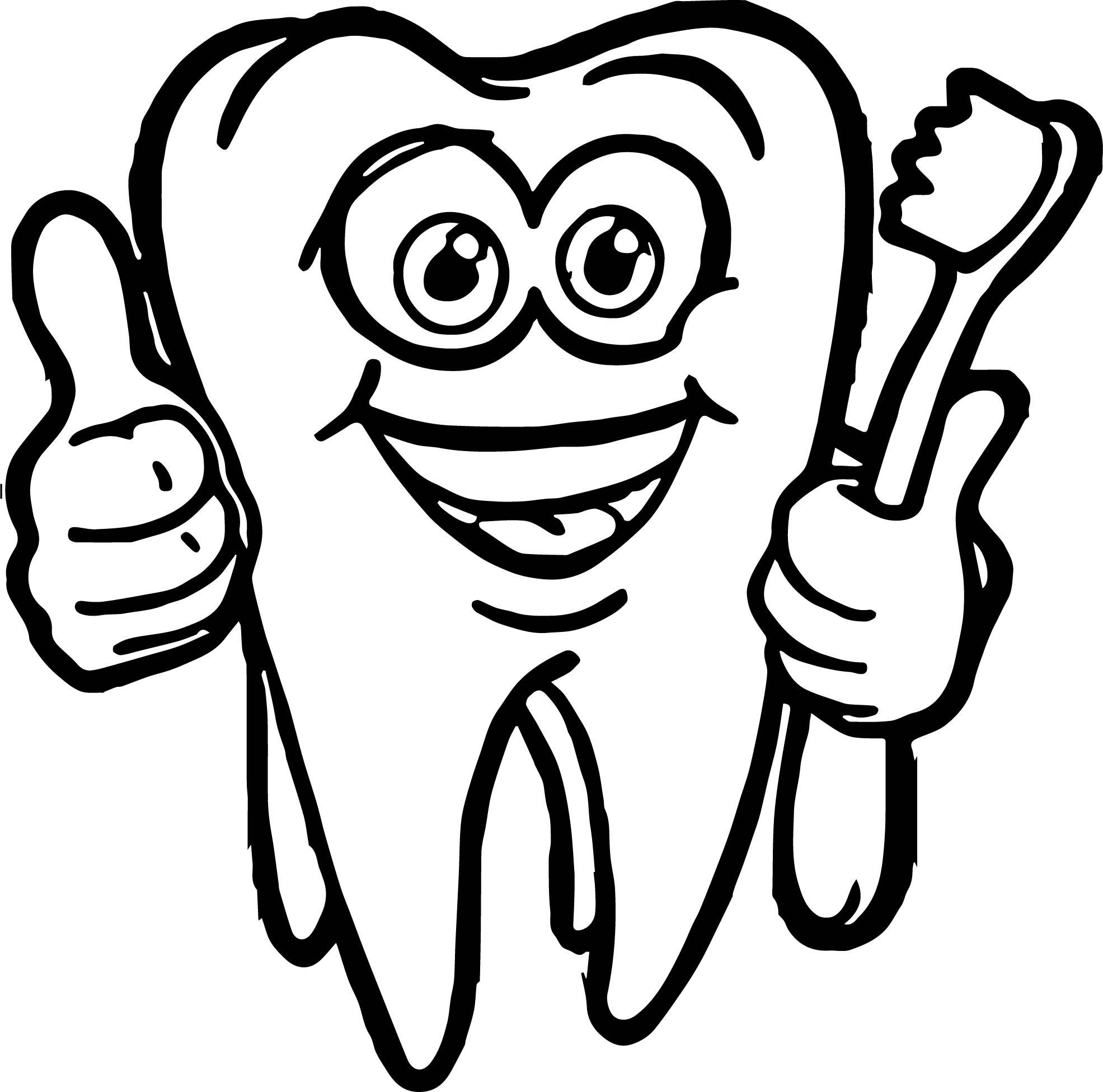 1971x1951 Security Toothbrush Coloring Page Tooth Pages