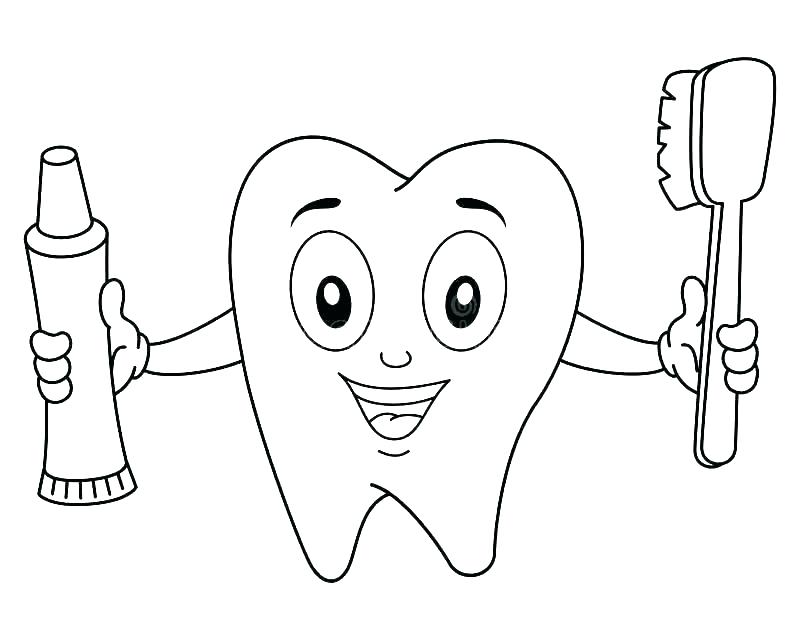800x640 Free Printable Toothbrush Coloring Pages
