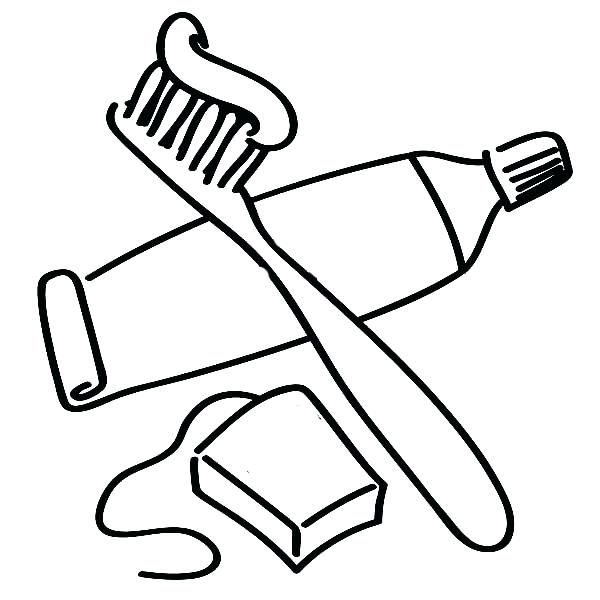 600x600 Coloring Pages And Coloring Books. Toothbrush Coloring Page