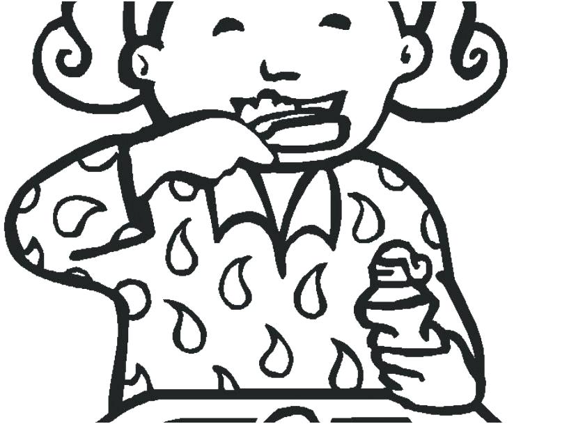 827x609 Free Toothbrush Coloring Pages Tooth Brushing For Stunning Teeth
