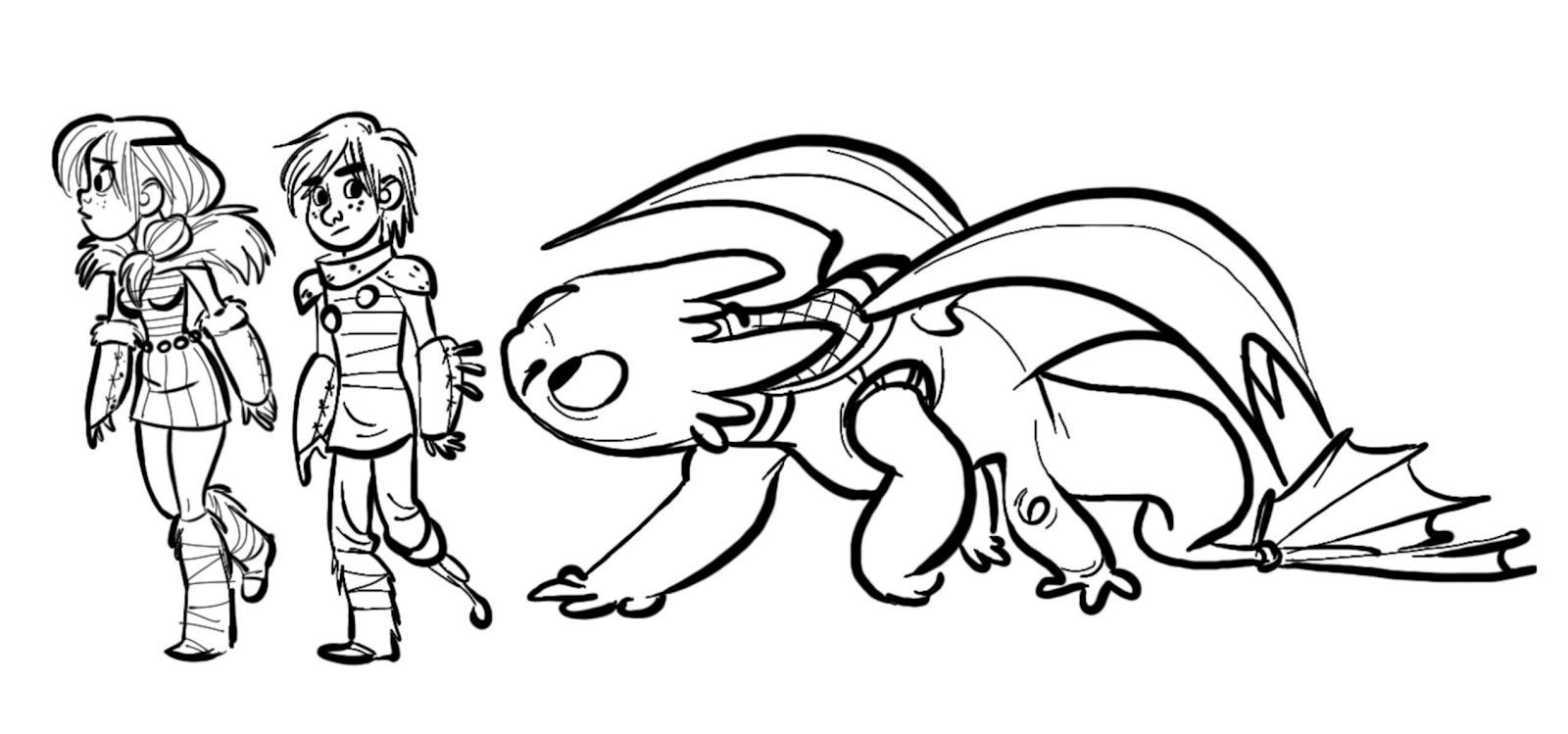 1600x749 Toothless Dragon Coloring Page Free Printable Pages Incredible