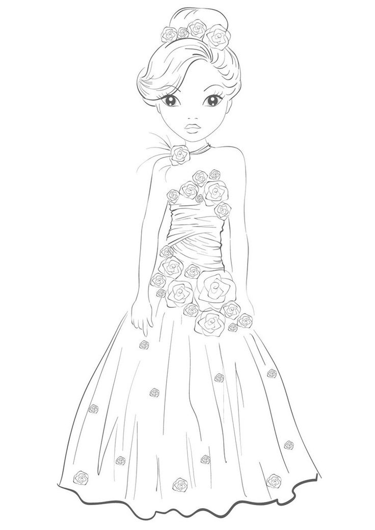 Top Model Coloring Pages