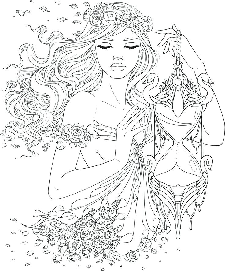 736x886 Coloring Pages For Women Woman Coloring Pages Top Model Coloring