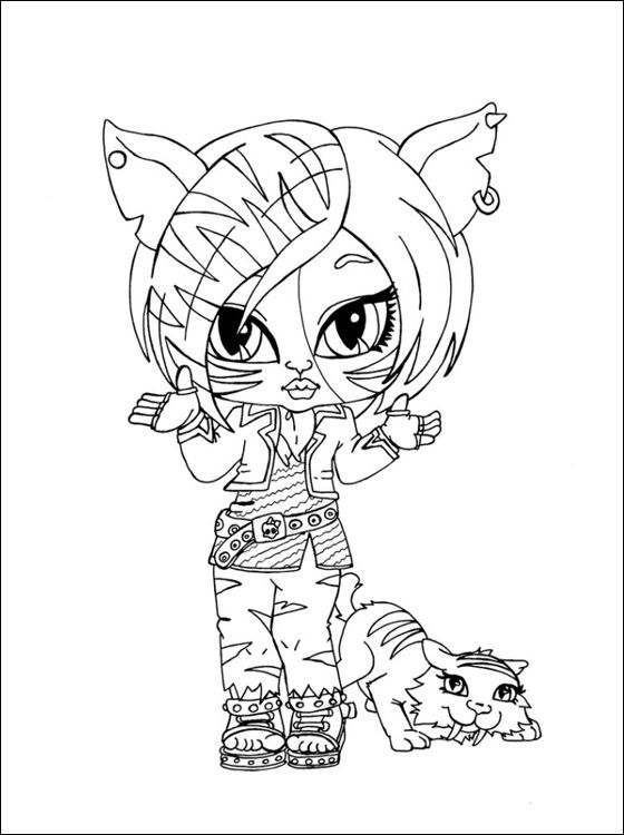 560x750 Monster High Toralei Coloring Pages Toralei Stripe With Sweet