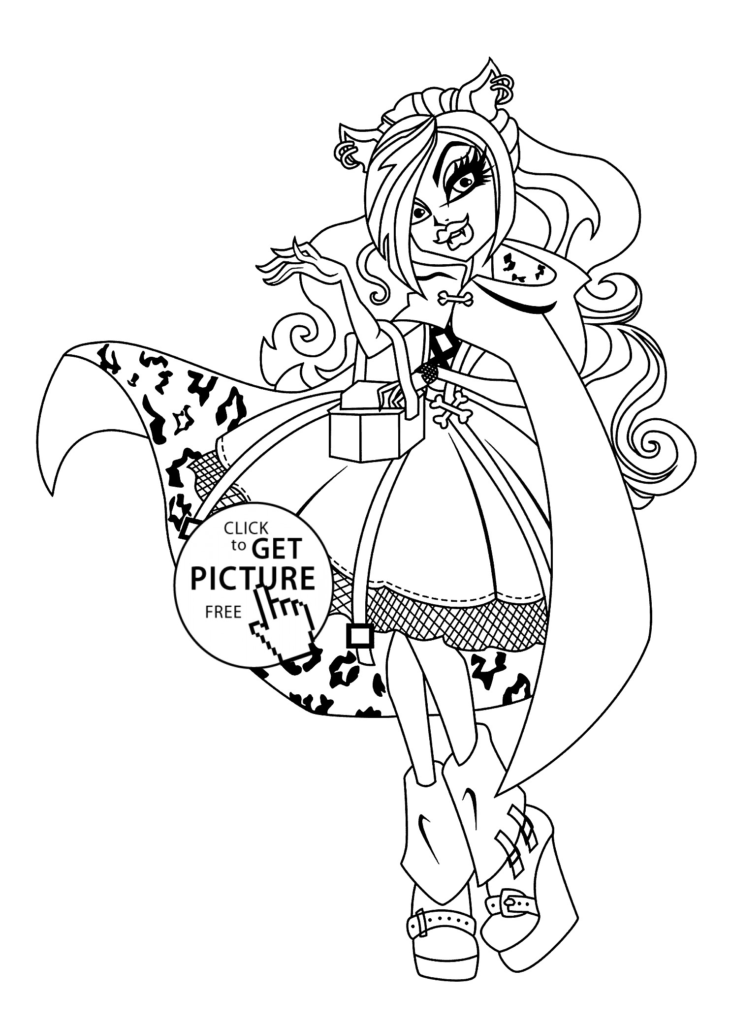 1483x2079 New Toralei Stripe Monster High Coloring Pages For Kids