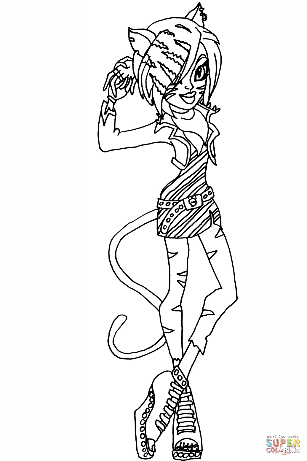 1036x1554 Toralei Stripe Coloring Page Free Printable Pages Inside Monster
