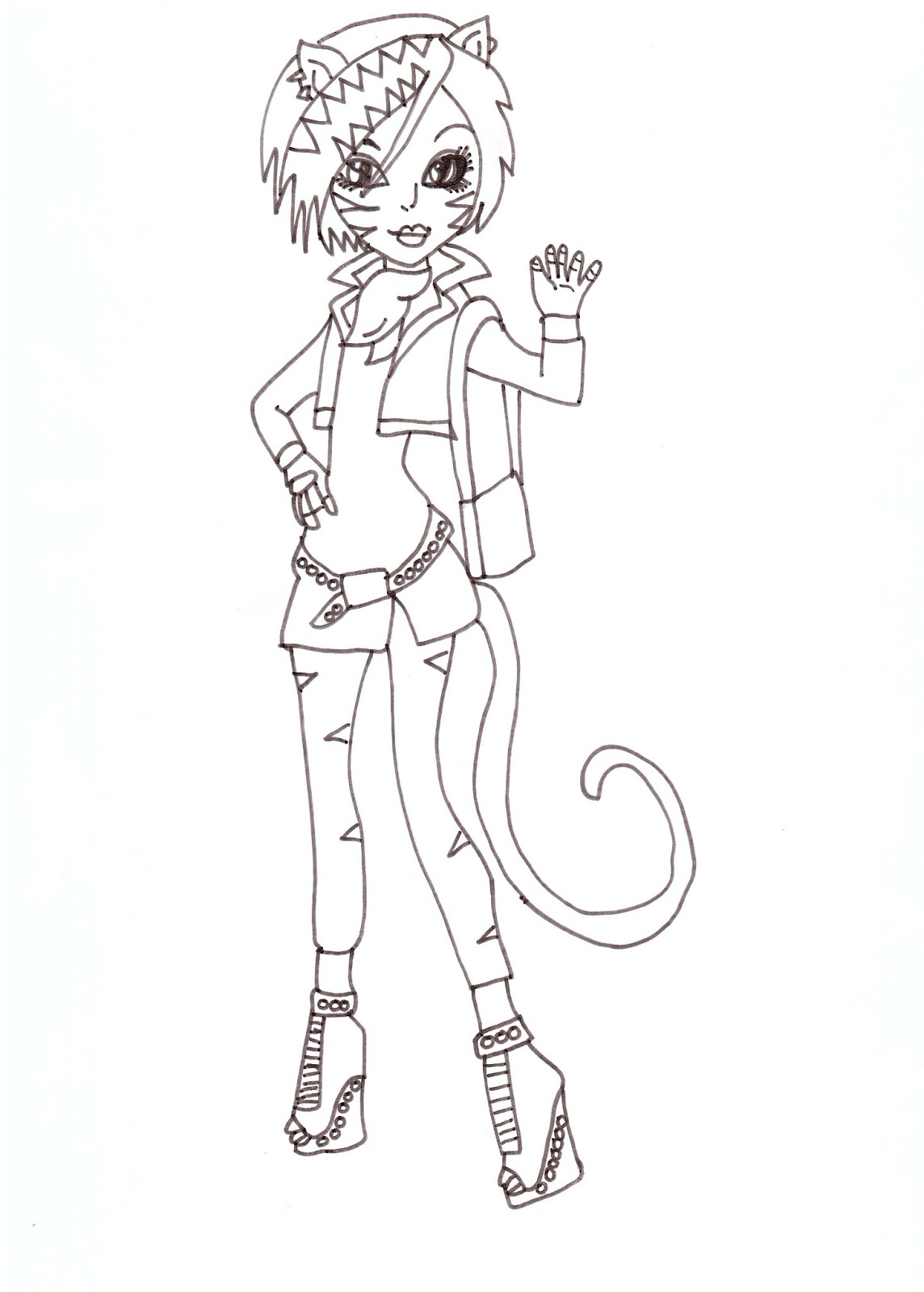 1144x1600 Free Printable Monster High Coloring Pages Toralei Coloring Sheet