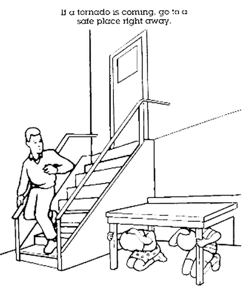 509x599 Tornado Safety Coloring Page Amp Coloring Book