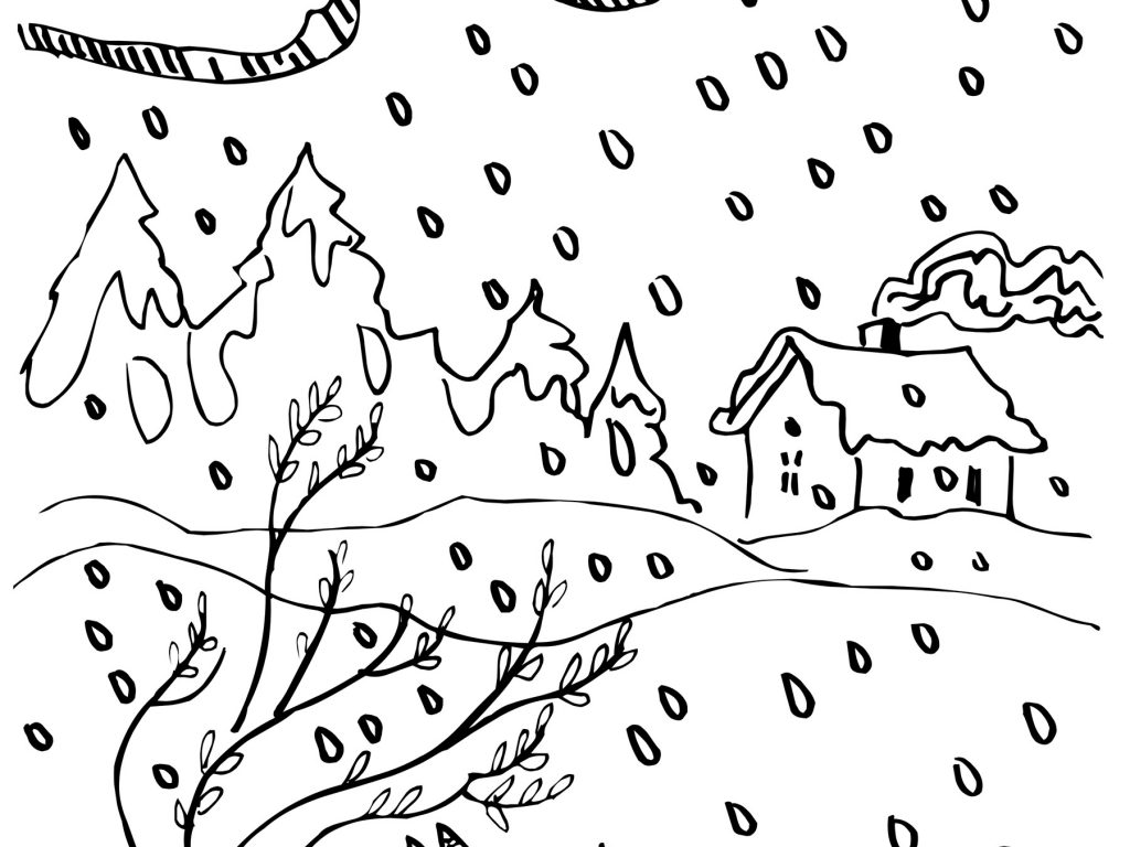 1024x768 Brilliant Wind Storm Coloring Page With Tornado Pages General
