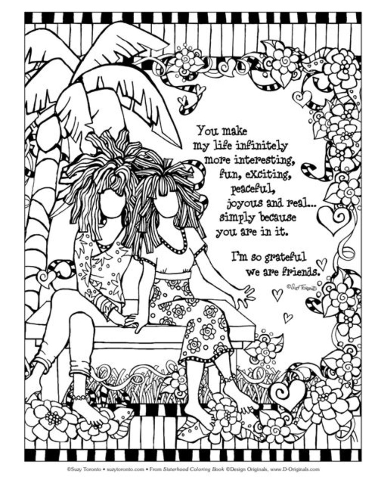 750x946 Sisterhood Full Size Coloring Book Suzy Toronto Gifts For Women