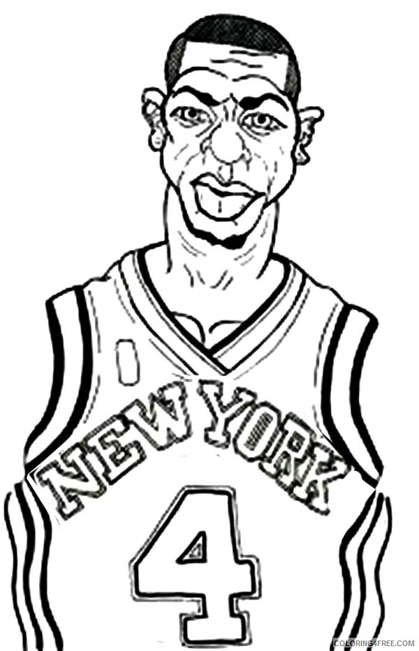 600x933 Nba Coloring Pages New York Knicks Player Coloring4free