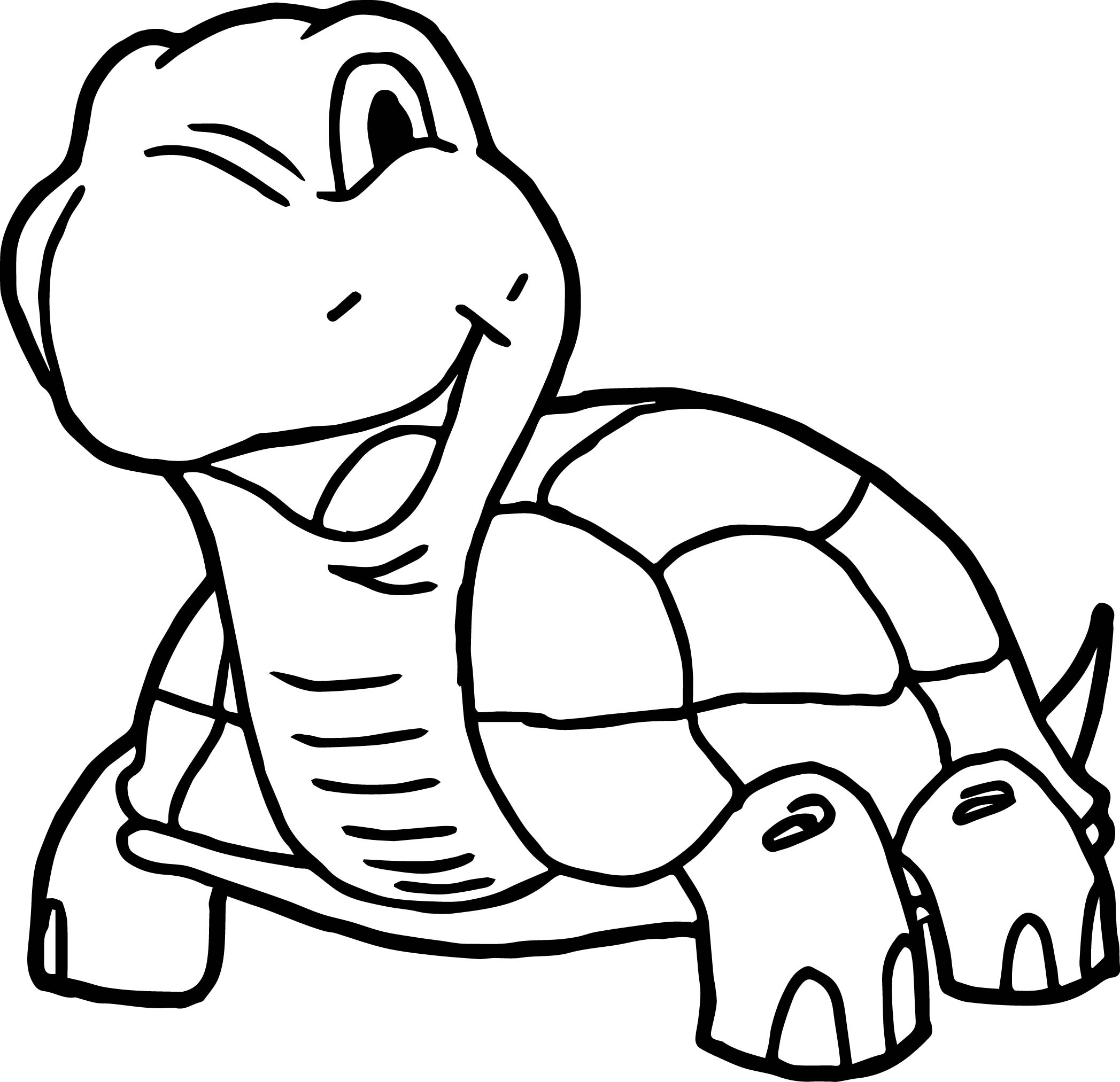 2095x2025 Smile Tortoise Turtle Coloring Page Wecoloringpage