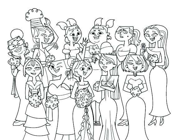 562x449 Total Drama All Stars Coloring Pages