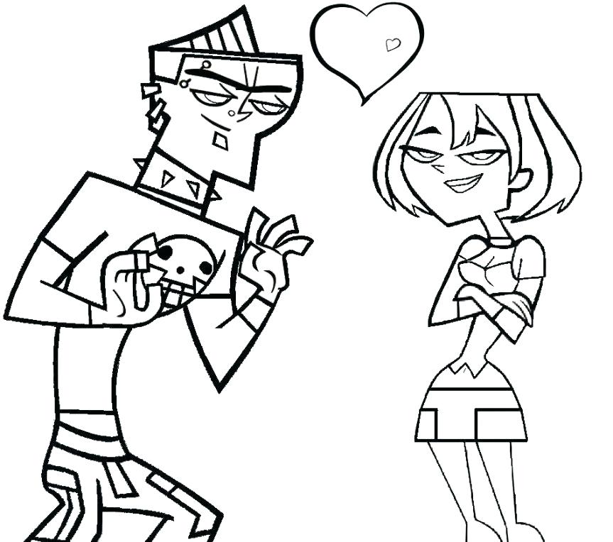863x764 Total Drama Coloring Pages Total Drama Island Free Coloring Pages