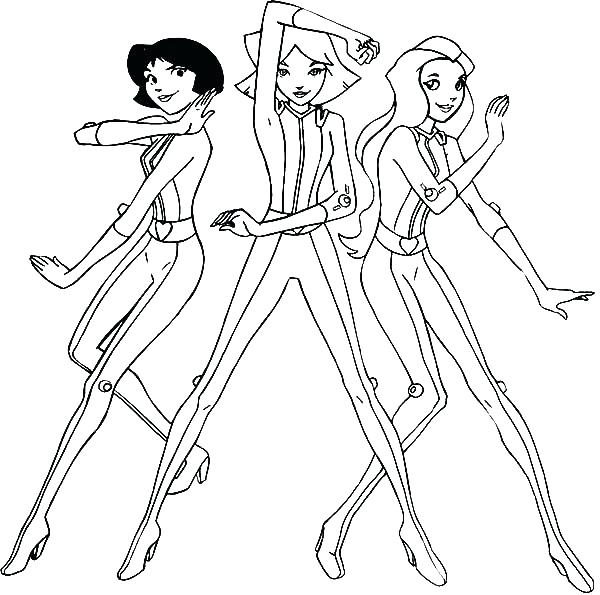600x595 Totally Spies Coloring Pages Spies Y Spies Coloring Pages Y Spies
