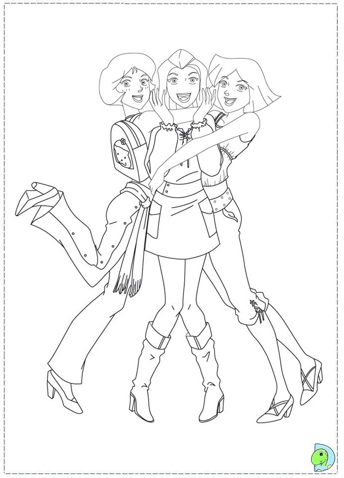 691x960 Totally Spies Coloring Page Stamps