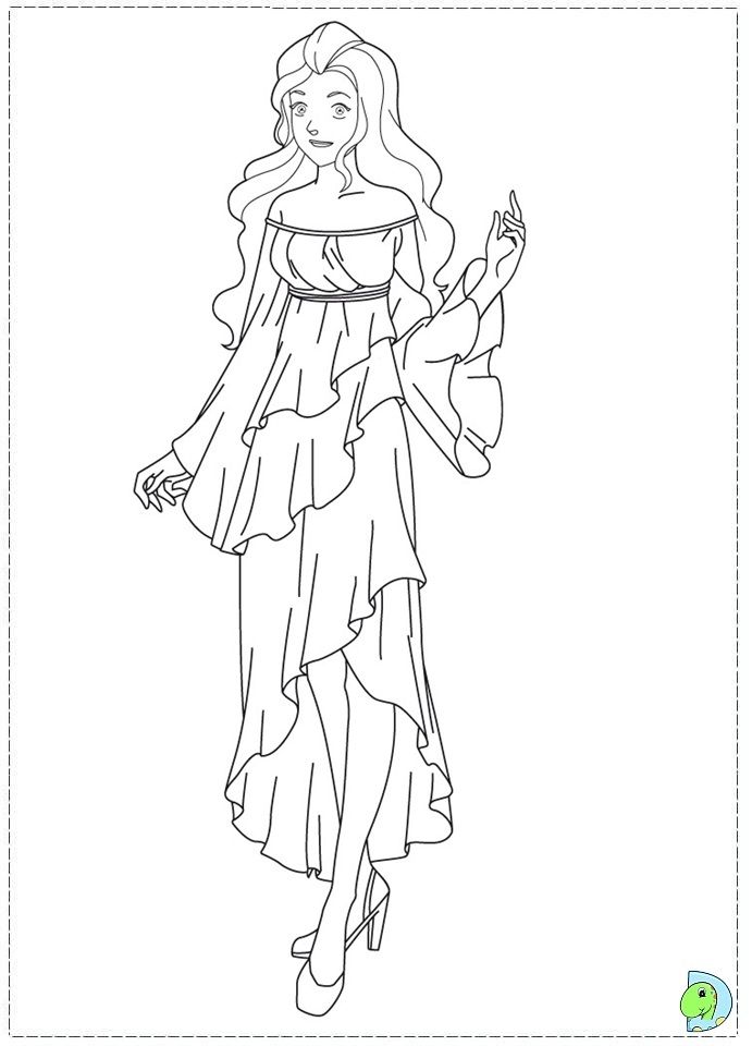 691x960 Totally Spies Coloring Pages A Tree