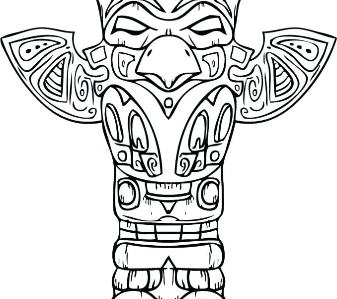678x600 Totem Pole Coloring Pages Totem Pole Coloring Native American