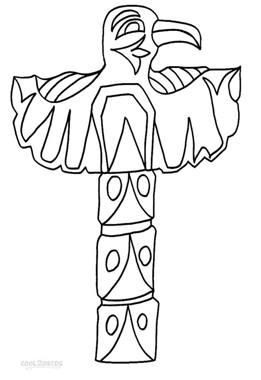 850x1235 Printable Totem Pole Coloring Pages Coloring Me Sign Ideas