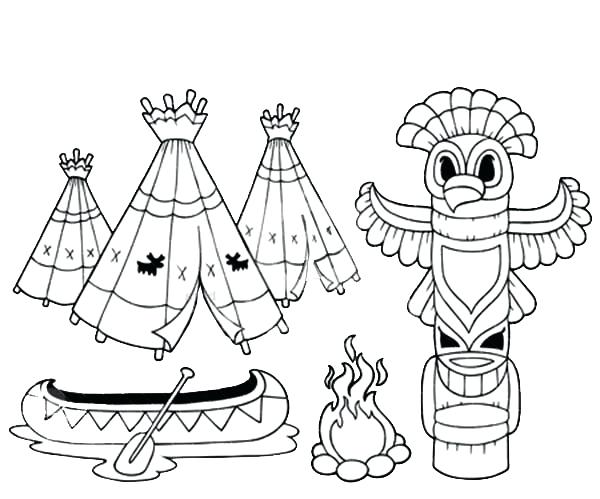 600x499 Totem Pole Coloring Pages Drawn Totem Pole Color Free Totem Pole