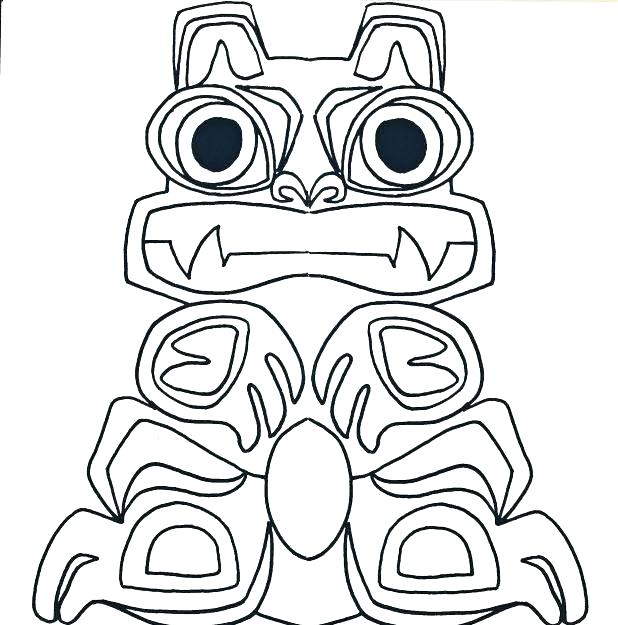 618x625 Coloring Totem Pole Coloring Pages Page Appealing Canadian. Totem
