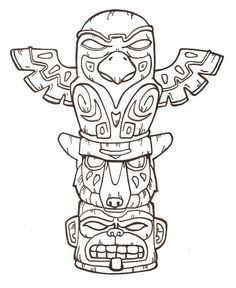 236x288 Free Printable Totem Pole Coloring Pages For Kids Animal Totems