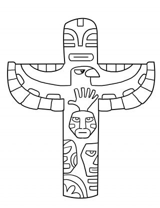 320x414 Free Printable Totem Pole Coloring Pages For Kids Totems