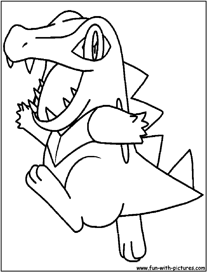 800x1050 Totodile Coloring Page