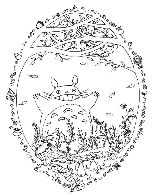640x811 Neighbor Coloring Pages Free Coloring My Neighbour Totoro Coloring