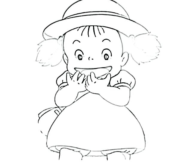 648x543 Totoro Cat Bus Coloring Page