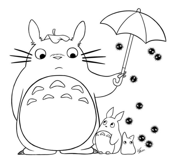 728x688 Totoro Coloring Pages 3