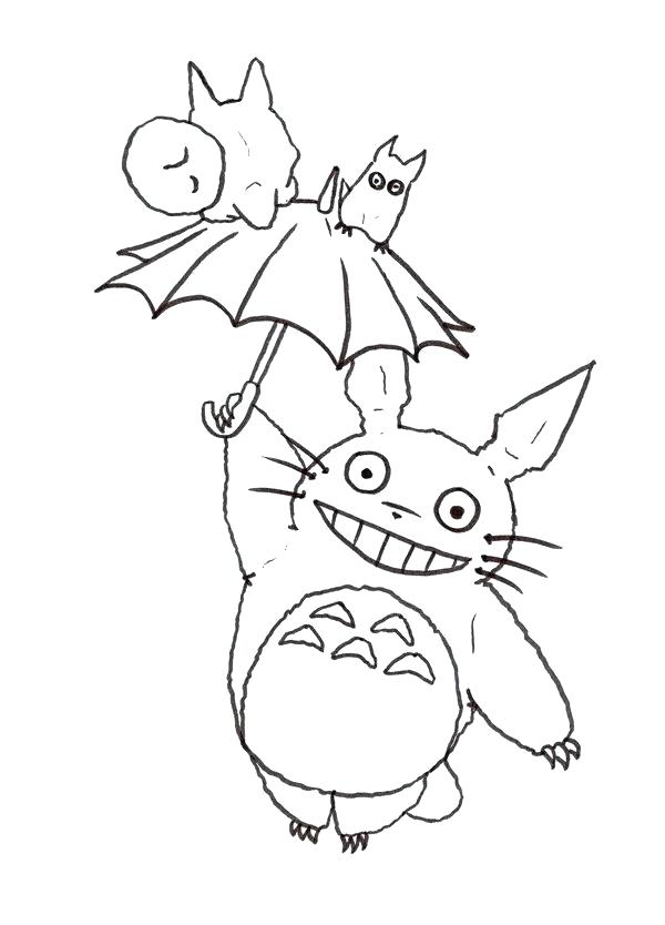 600x834 Coloring Totoro Coloring