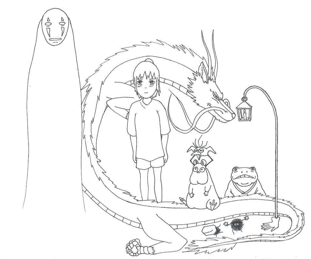1024x853 Exelent Totoro Coloring Pages Composition Of Within