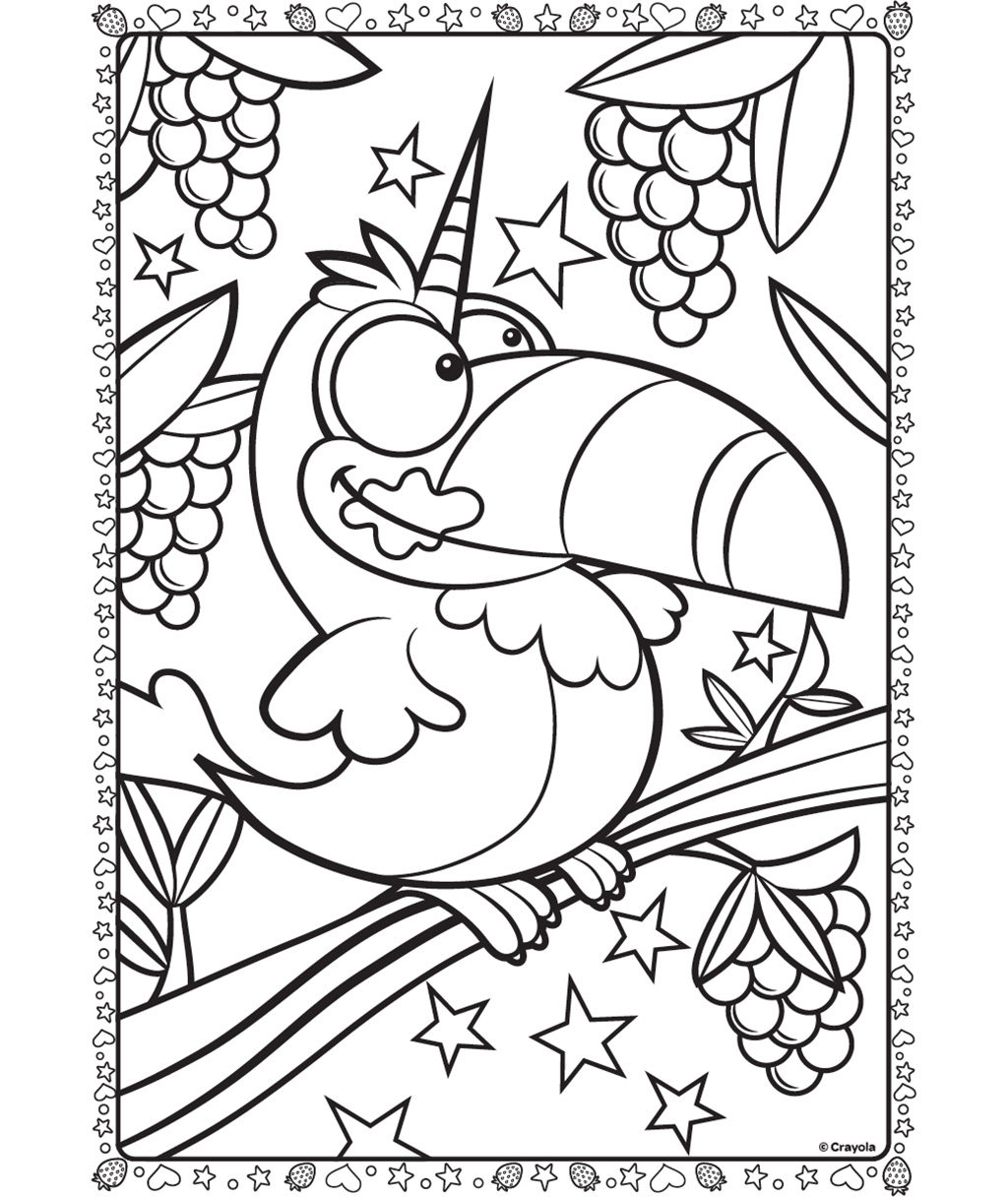 1024x1216 Uni Toucan Coloring Page