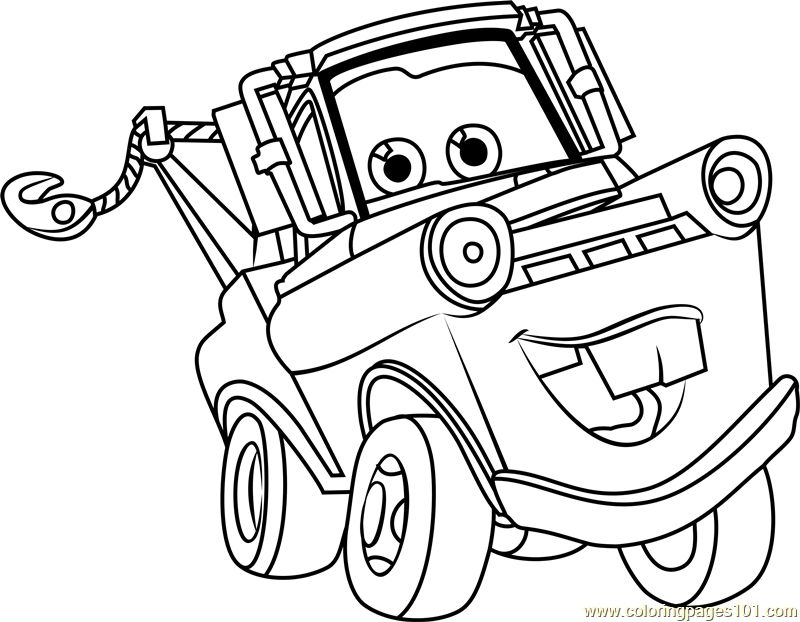 Tow Mater Coloring Page