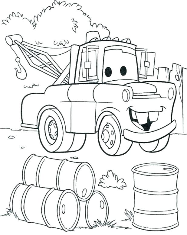 618x778 Tow Mater Color Pages Printable Coloring Mater Coloring Page