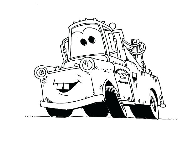 600x451 Tow Mater Coloring Pages Coloring Pages Mater Coloring Page Cars 2