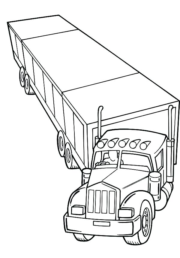 600x859 Semi Tow Truck Coloring Pages Page