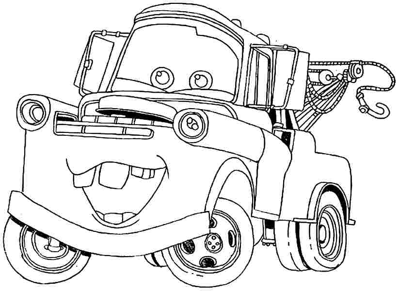 823x600 31 Mater Coloring Pages Free, Cars Tow Mater Coloring Pages