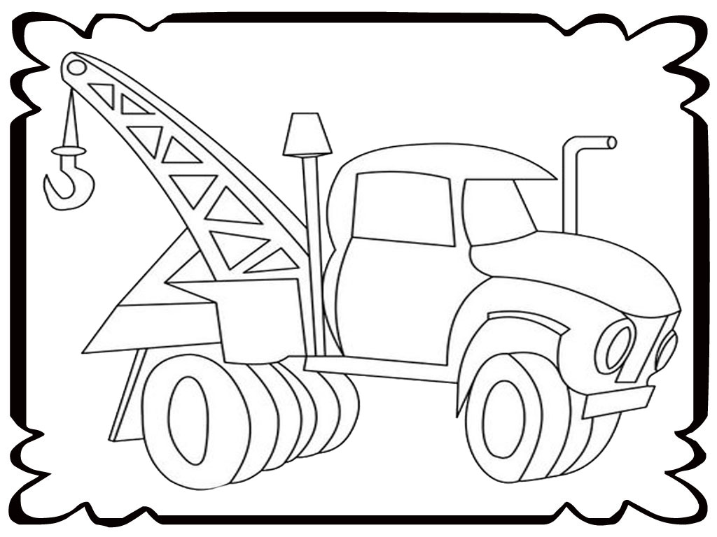 1024x768 Tow Truck Coloring Coloring Pages, Tow Truck Colouring Pages
