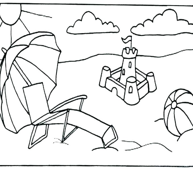 678x600 Coloring Page Beach Beach Scene Coloring Page Beach Scene Coloring